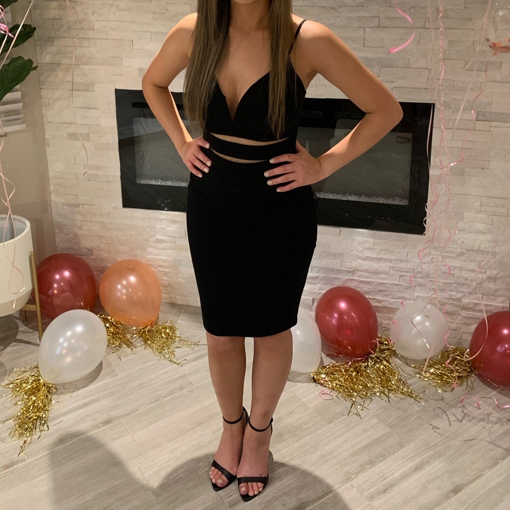 Windsor black cut out mini dress